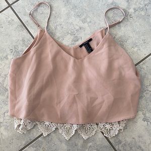 Peach crop top